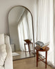 Full Length Arched Gold Large Metal Mirror 67" x 31.5"