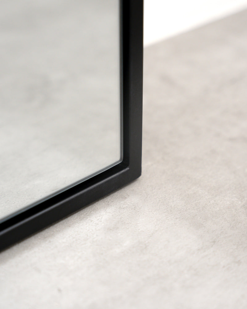 Black Full Length Arched Metal Mirror 71" x 43.5"