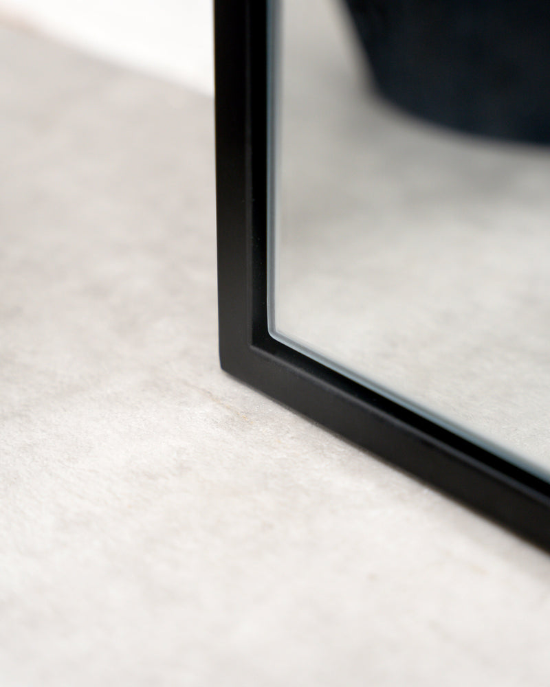 Black Full Length Arched Metal Mirror 71" x 43.5"