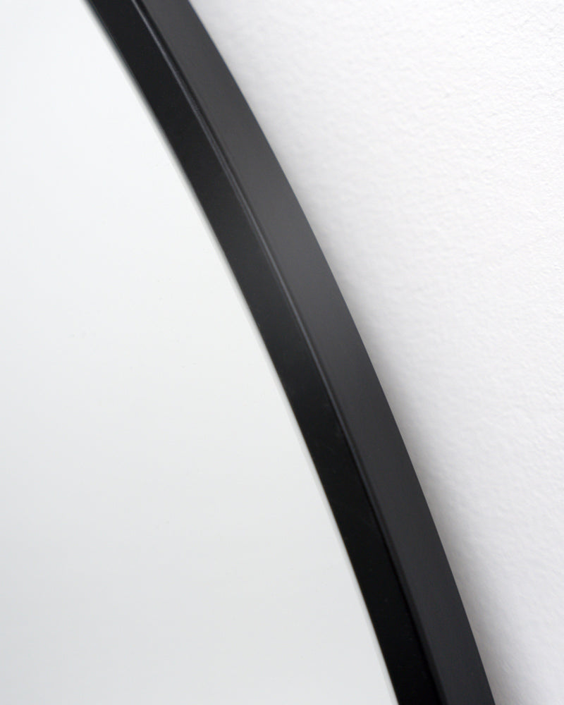 Black Full Length Arched Metal Mirror 71" x 43.5"