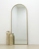 Full Length Gold Large Arched Metal Mirror 63" x 23.5"