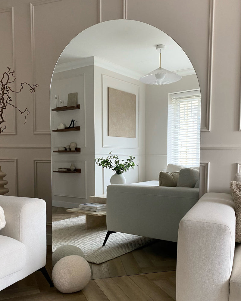 Extra Large Frameless Arched Full Length Mirror 70.5" x 43.5"