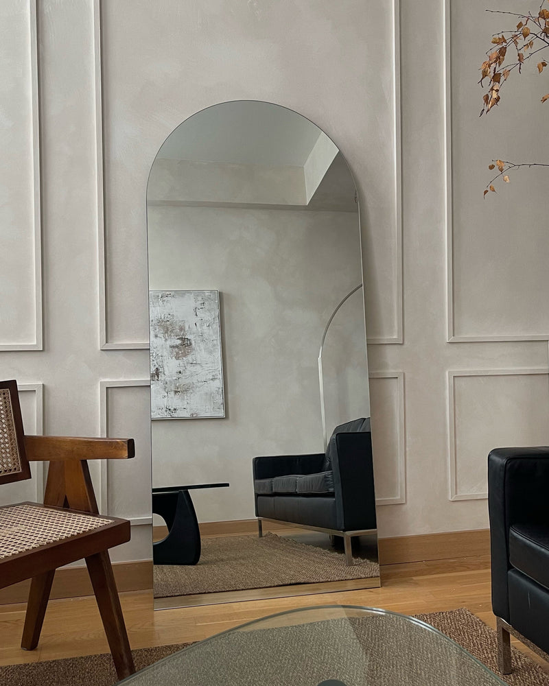 Large Frameless Arched Full Length Mirror 70.5" x 31.5"