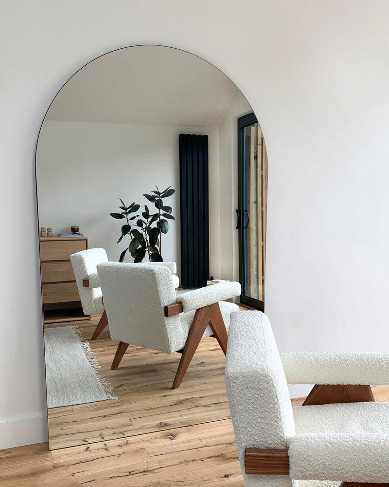 Extra Large Frameless Arched Full Length Mirror 70.5" x 43.5"
