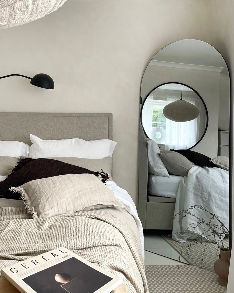 Large Frameless Arched Full Length Mirror 70.5" x 31.5"