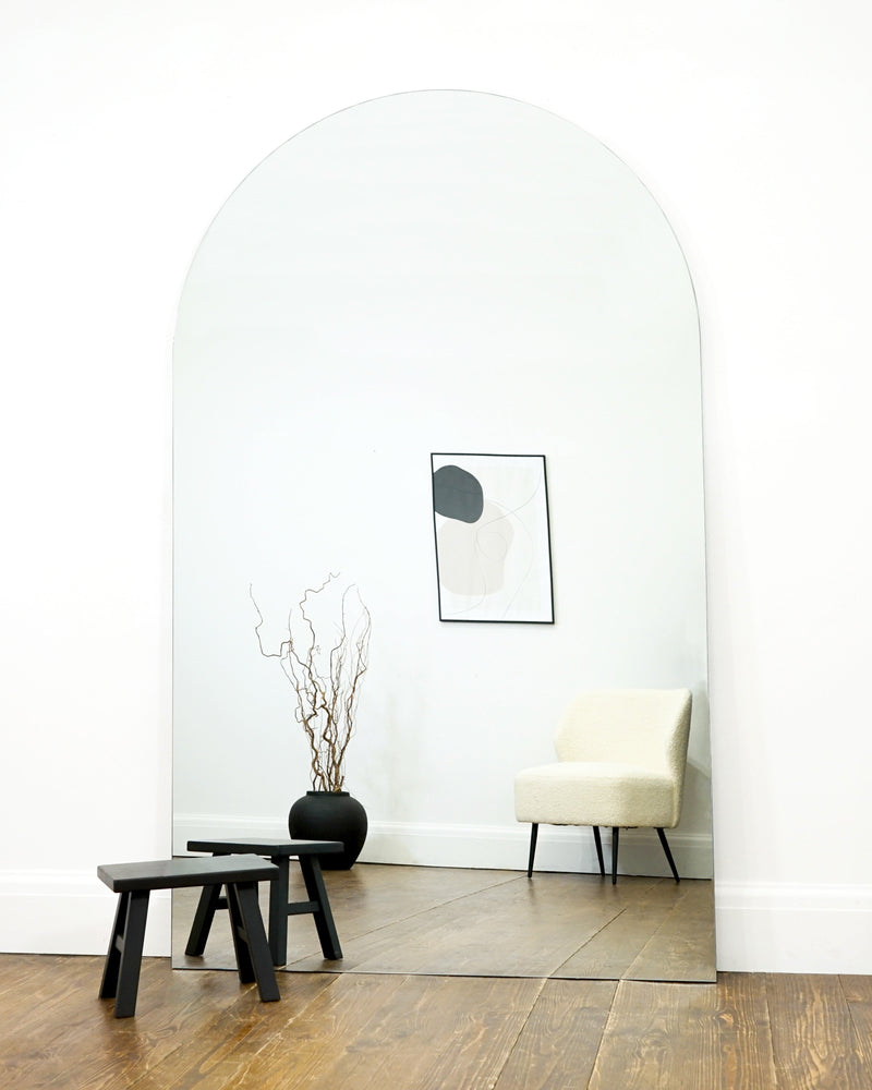 Extra Large Frameless Arched Full Length Mirror 70.5" x 43.5"