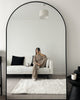 Black Full Length Arched Metal Mirror 71" x 43.5"