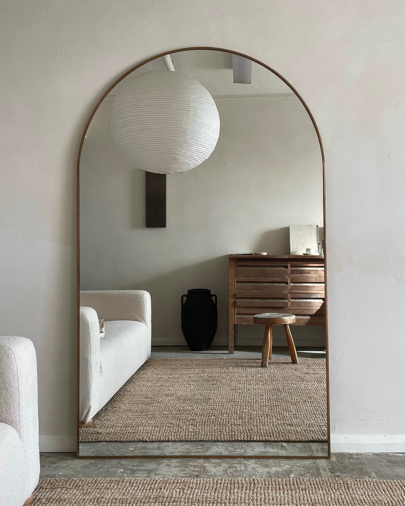 Liberty - Gold Full Length Arched Metal Mirror 180cm x 110cm