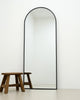 Full Length Black Large Arched Metal Mirror 63" x 23.5"