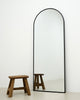 Full Length Black Large Arched Metal Mirror 63" x 23.5"