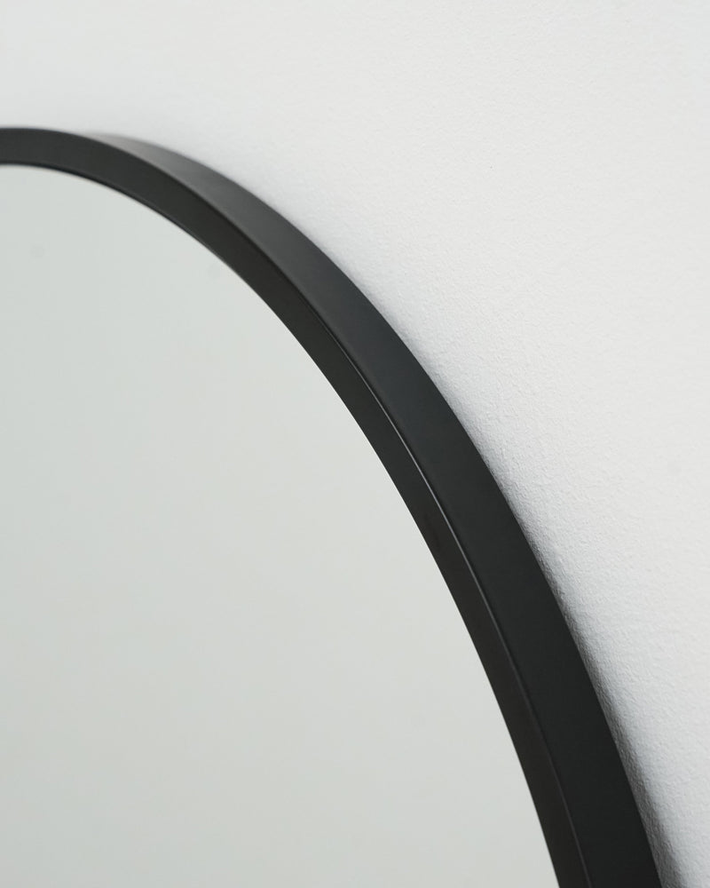 Full Length Black Large Arched Metal Mirror 63" x 23.5"