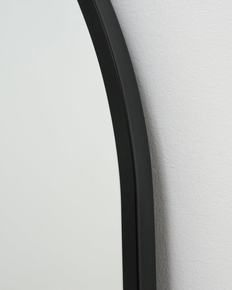 Full Length Black Large Arched Metal Mirror 63" x 23.5"