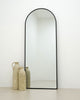 Full Length Black Large Arched Metal Mirror 63" x 23.5"