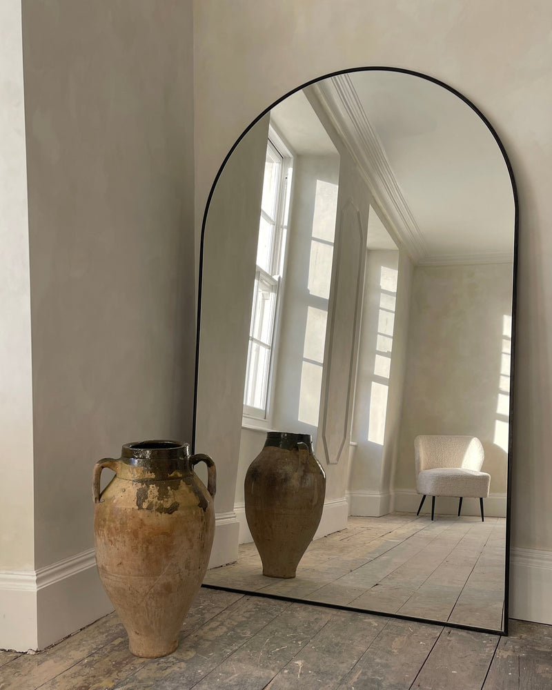 Liberty - Black Full Length Arched Metal Mirror 180cm x 110cm
