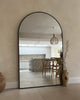 Black Full Length Arched Metal Mirror 71" x 43.5"