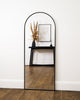 Full Length Black Large Arched Metal Mirror 63" x 23.5"