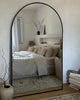 Black Full Length Arched Metal Mirror 71" x 43.5"