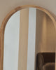 Full Length Light Wood Arched Wooden Mirror 67" x 31.5"