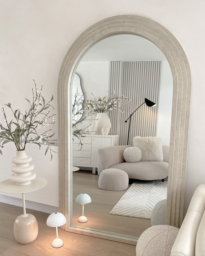 Full Length Arched Concrete Mirror 71" x 43.5"