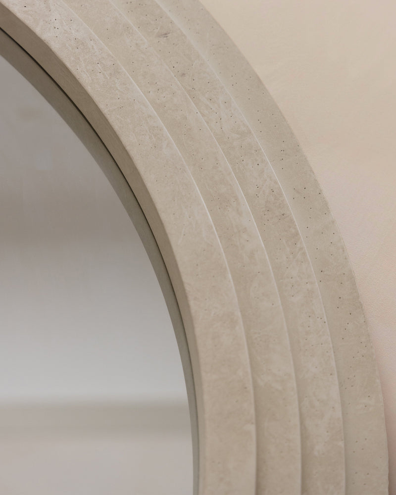 Round Concrete Wall Mirror 43.5" x 43.5"