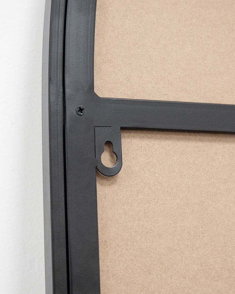 Black Full Length Arched Metal Mirror 71" x 43.5"