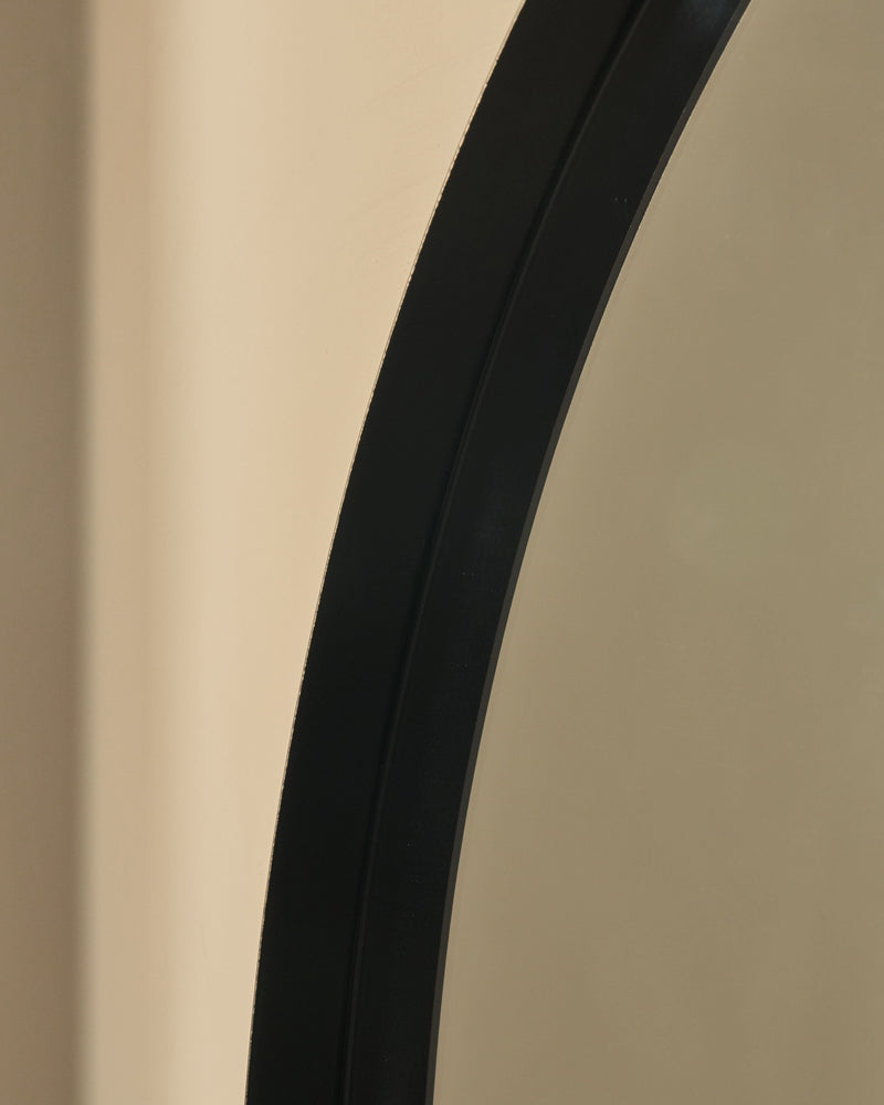 Full Length Arched Black Large Metal Mirror 67" x 31.5"