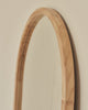 Light Wood Full Length Arched Wooden Mirror 63" x 23.5"