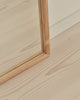 Light Wood Full Length Arched Wooden Mirror 63" x 23.5"