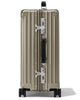 Cabin aluminium suitcase in titanium, side view