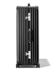 Check-in aluminium suitcase in black, side view