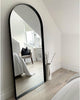 Full Length Arched Black Large Metal Mirror 67" x 31.5"